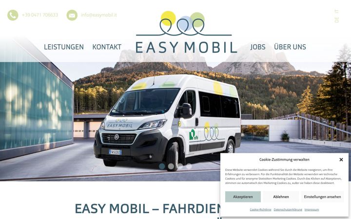 Ekrānuzņēmums no easymobil.it