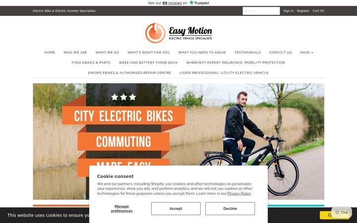 Skärmbild av easymotion.ie