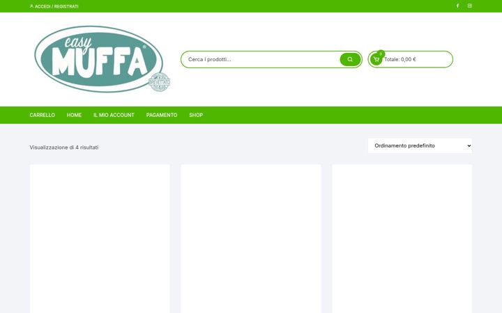 Ekrānuzņēmums no easymuffa.it
