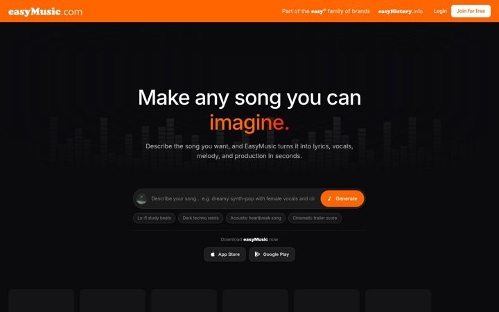 Screenshot of easymusic.com
