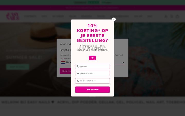 Ekrānuzņēmums no easynails.nl