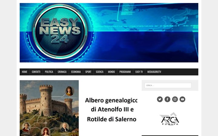 Ekrānuzņēmums no easynews24.it