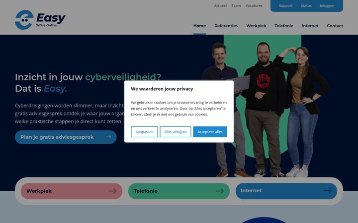 Ekrānuzņēmums no easyofficeonline.nl