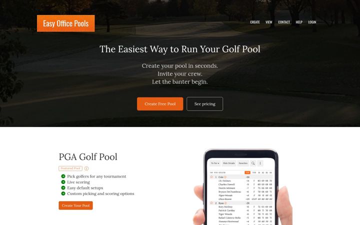 Screenshot of easyofficepools.com