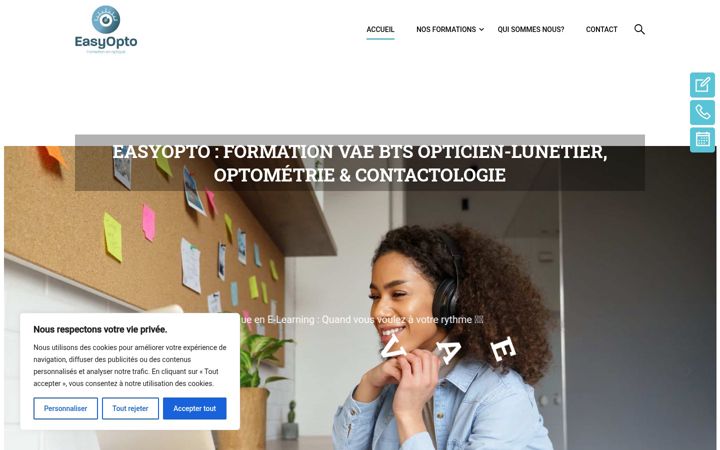Posnetek zaslona easyopto.fr