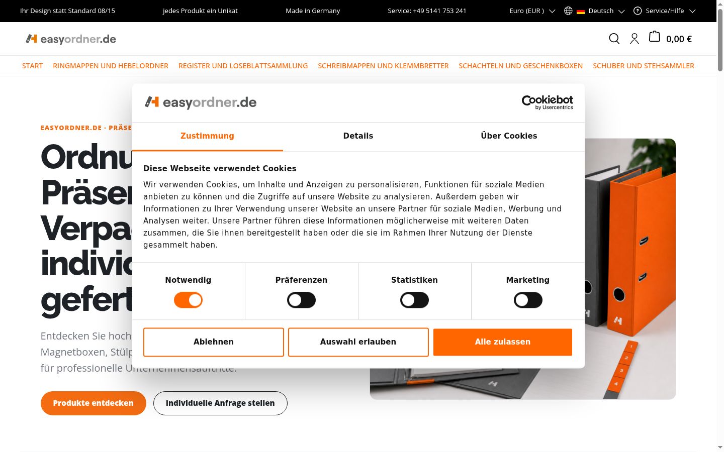 Zrzut ekranu banera zgody wyświetlanego przed jakąkolwiek interakcją