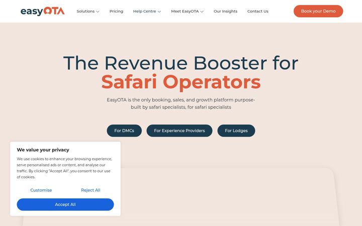 Screenshot of easyota.com