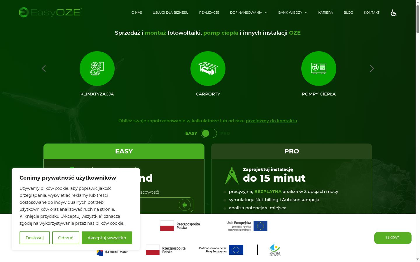 Captura de ecrã do banner de consentimento apresentado antes de qualquer interação