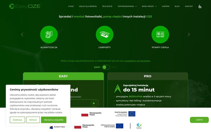 Captura de pantalla de easyoze.pl