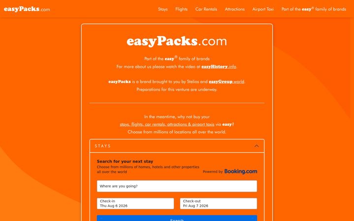 Screenshot of easypacks.com