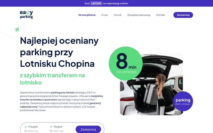 Captura de pantalla de easyparking.pl