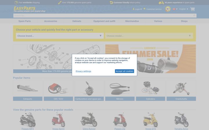 Screenshot of easyparts.com