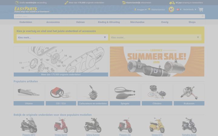 Screenshot of easyparts.nl
