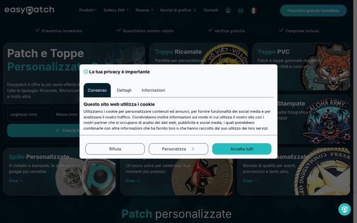 Ekrānuzņēmums no easypatch.it