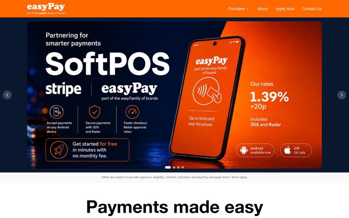 Screenshot of easypays.co.uk
