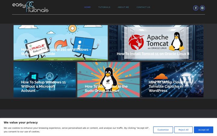 Screenshot of easypctutorials.com