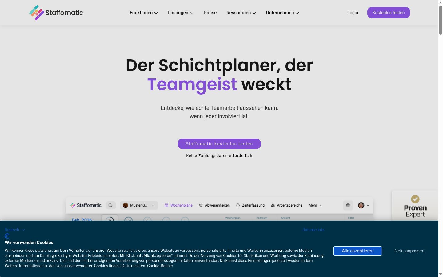 Screenshot del banner di consenso mostrato prima di qualsiasi interazione