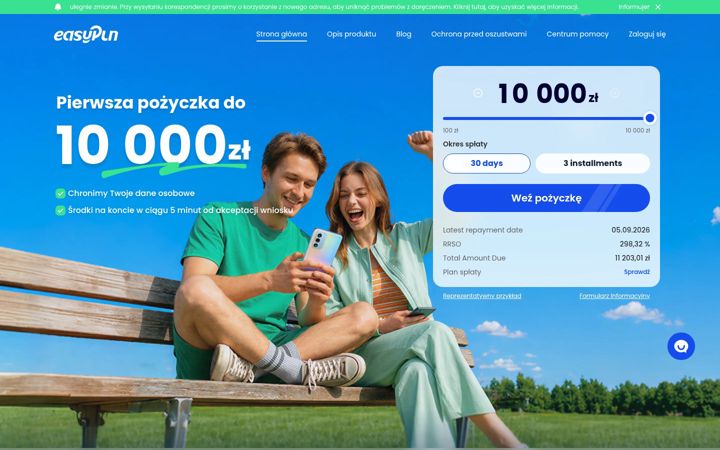 Captura de pantalla de easypln.pl