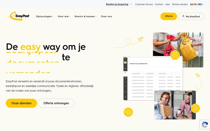 Screenshot of easypost.eu