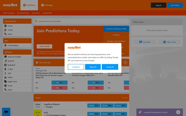 Screenshot of easyprediction.com