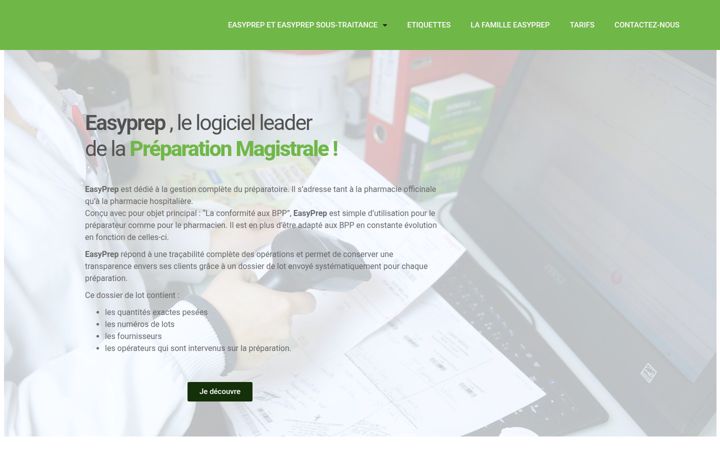 Posnetek zaslona easyprep.fr