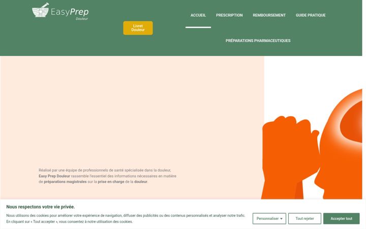 Posnetek zaslona easyprepdouleur.fr