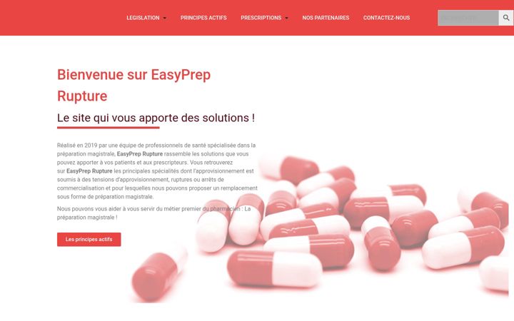 Posnetek zaslona easypreprupture.fr
