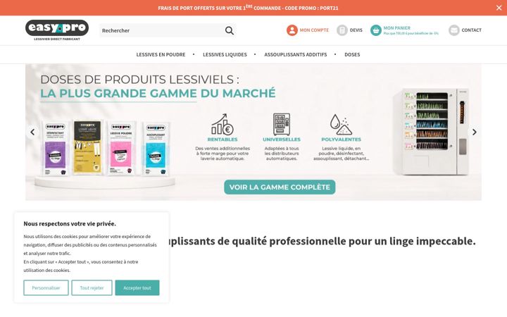 Screenshot of easypro.fr