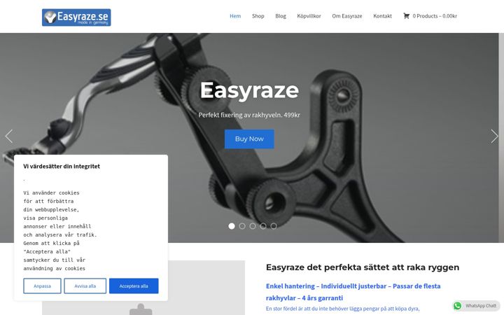 Screenshot ta' easyraze.se