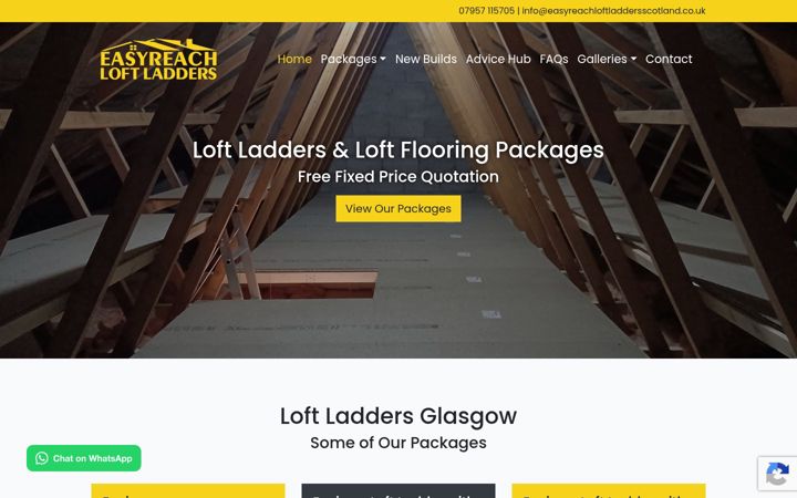 Screenshot of easyreachloftladdersscotland.co.uk
