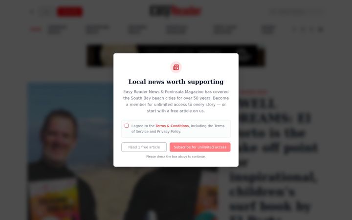 Screenshot of easyreadernews.com