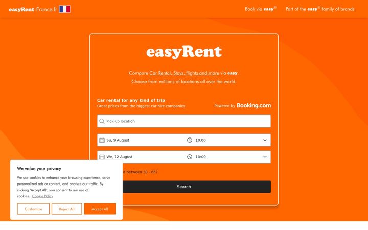 Screenshot of easyrent-france.fr