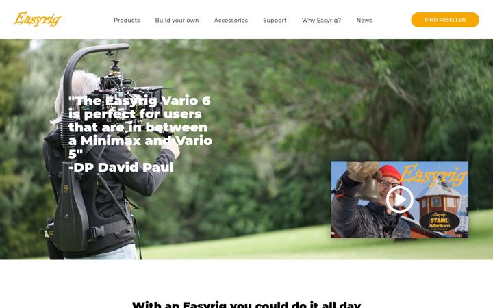 Snímek obrazovky easyrig.se