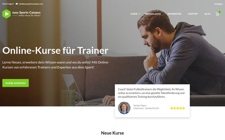 Screenshot of easysportscampus.com