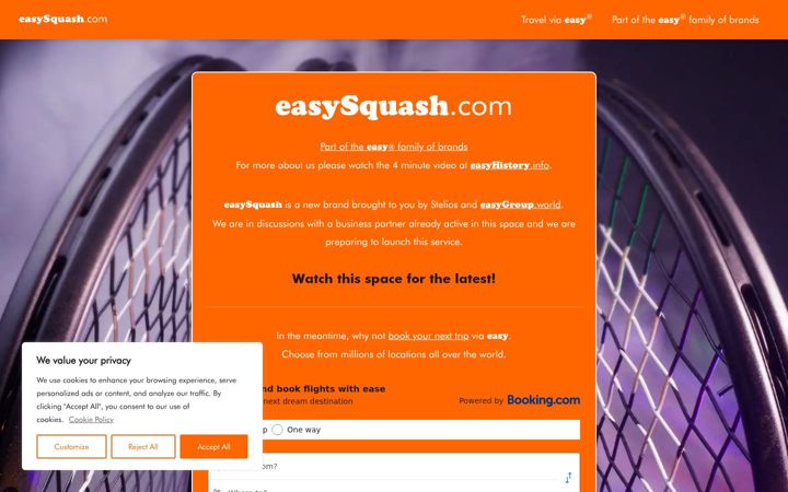 Screenshot of easysquash.com
