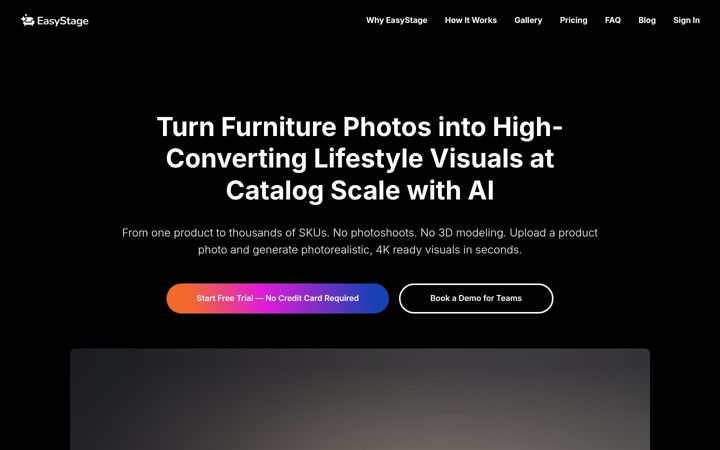 Screenshot of easystaging.app