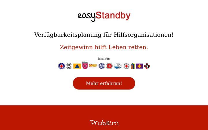 Screenshot of easystandby.de
