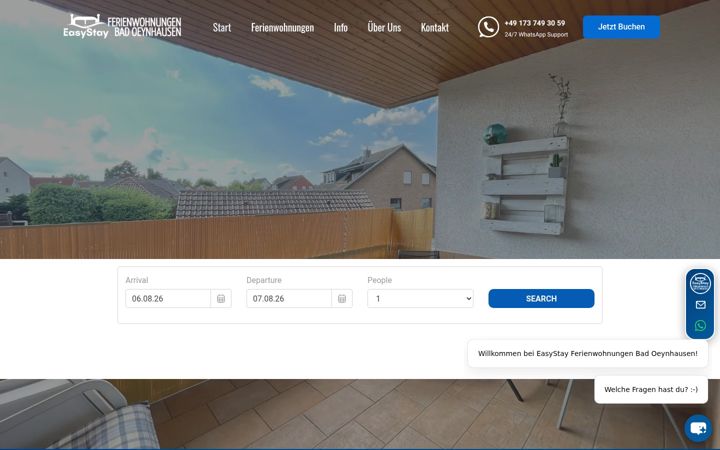 Screenshot of easystay-bo.de
