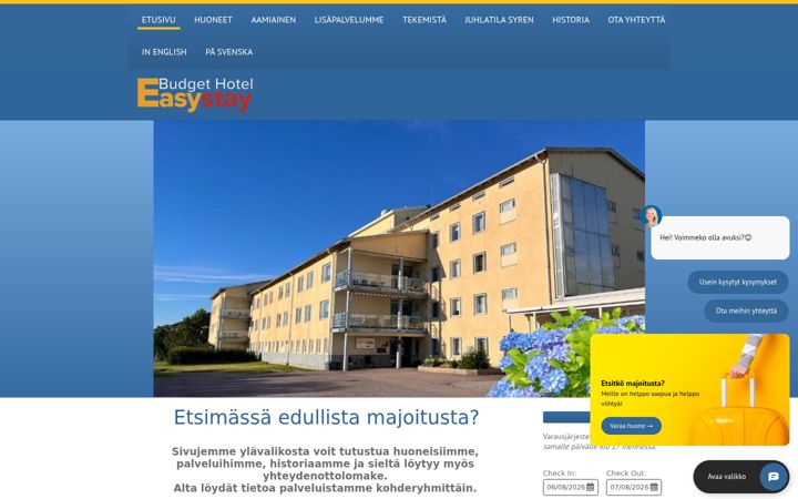 Screenshot di easystay.fi