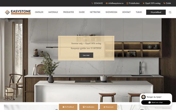 Captura de ecrã de easystone.no