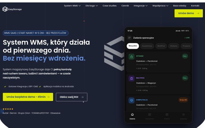 Capture d'écran de easystorage.io