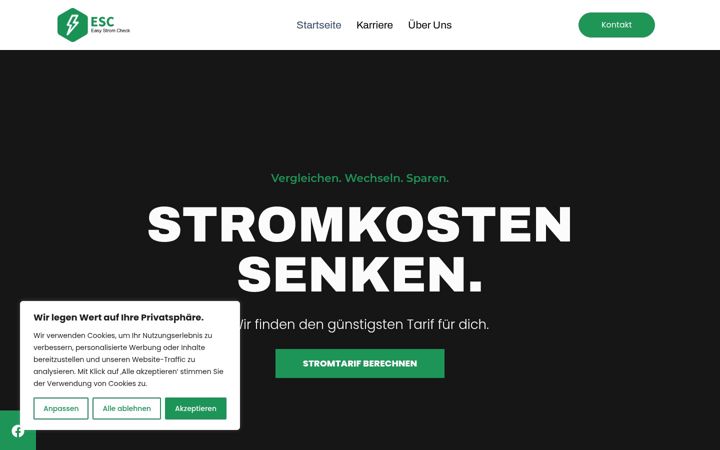 Snímek obrazovky easystromcheck.at