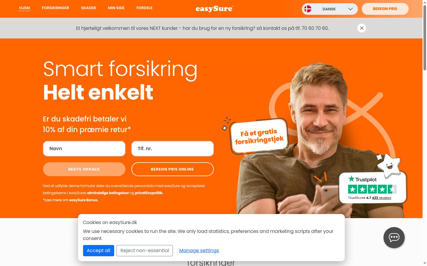 Skjámynd af samþykkisborðanum eins og hann birtist áður en nokkur samskipti fóru fram