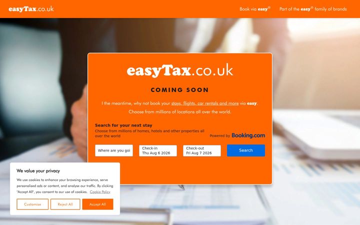 Screenshot of easytax.co.uk