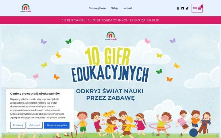 Captura de pantalla de easyteach.pl