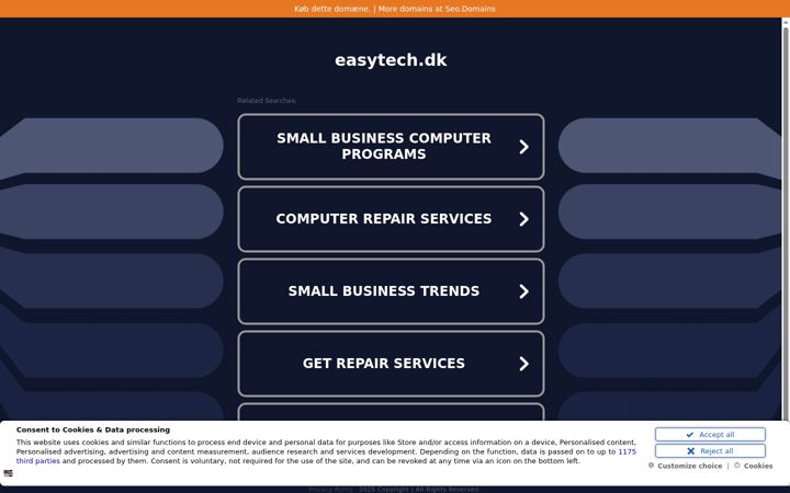 Skjámynd af easytech.dk