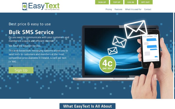 Screenshot of easytext.eu