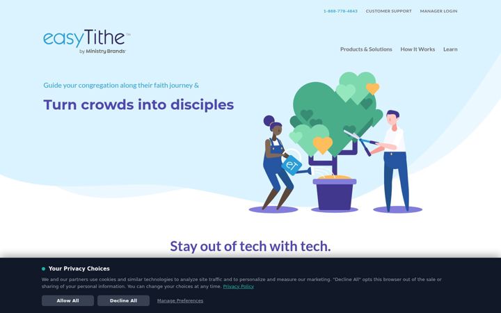 Screenshot of easytithe.com