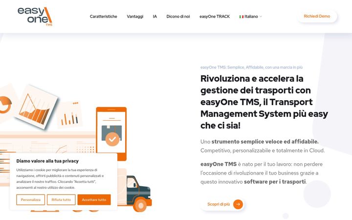 Screenshot of easytms.cloud