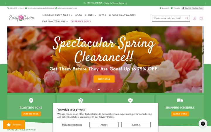Screenshot di easytogrowbulbs.com